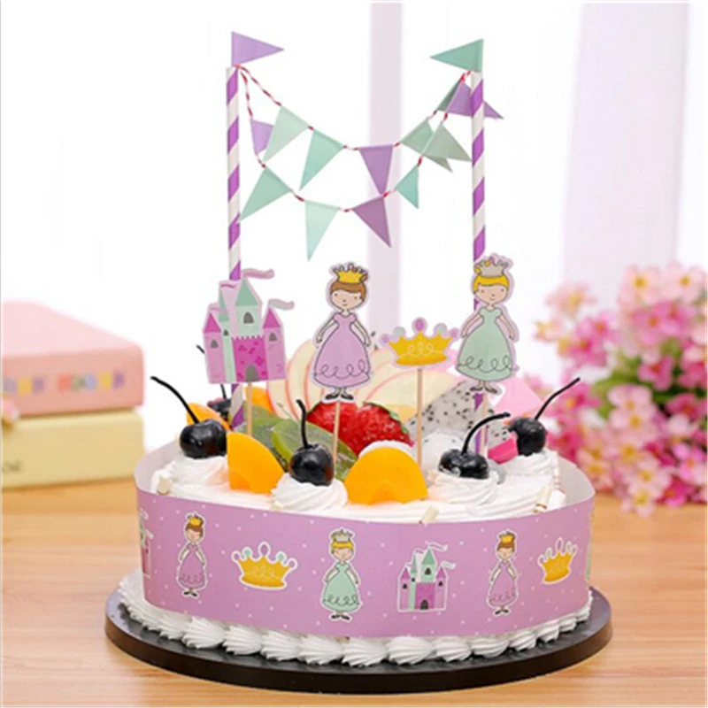 lovely princess style birthday party decorations kids cake topper happy birthday supplies for baby shower cartoon - Cheap Party Decorations lovely princess style birthday party decorations kids cake topper happy birthday supplies for baby shower cartoon - Cheap Party Decorations