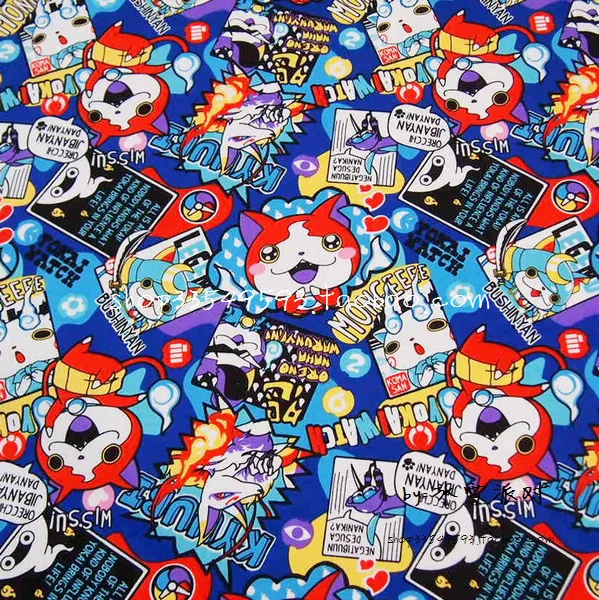 50*140 см Yo-Kai Watch Seal Jibanyan Whisper Periphery Yokai хлопчатобумажная ткань для шитья маленьких девочек Diy Ручная работа ремесло постельные принадлежности для дома