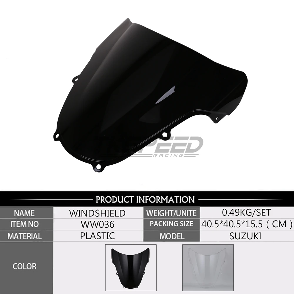 Ветровое стекло для Suzuki GSXR 1000 600 750 R K1 K2 gsxr k1 k2 2000 2001 2002 00 01 02 Double Bubble|Козырьки от