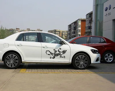 Наклейка на дверь автомобиля Gecko светоотражающая Модифицированная наклейка