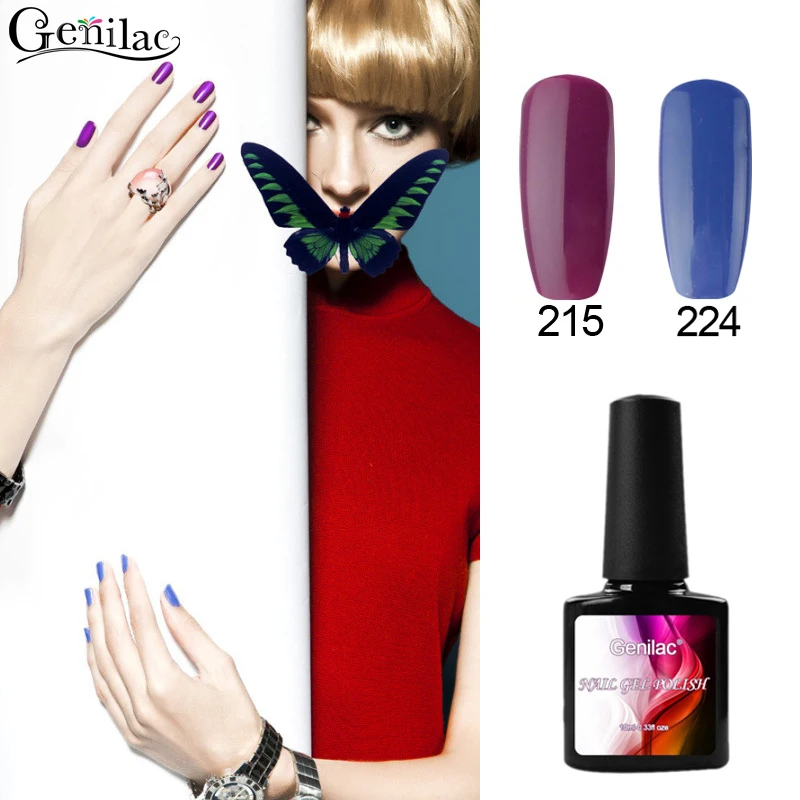 Genilac 10ml 1pc Nail Gel Polish Lacqu UV Soak Off Gel Polish Gel