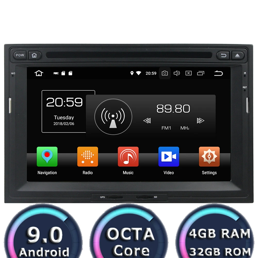 Roadlover Android 9.0 Car DVD Player Autoradio For Peugeot