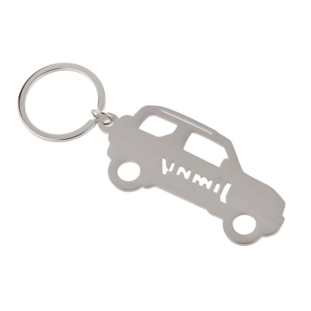 

1 Pc Chrome Vehicle Wiredrawing KeyChain Car Keyring Model For Suzuki Jimny