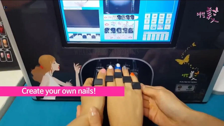 Профессиональный инструмент для дизайна ногтей для ногтей с экраном для ногтей и цветочным принтером все в одном