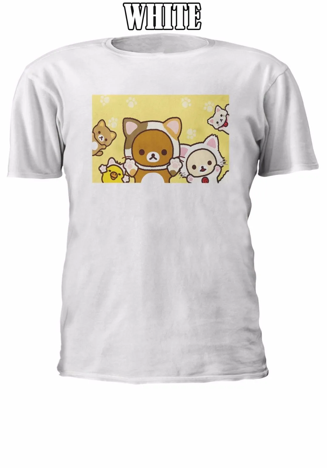 

Rilakkuma Japanese Manga Anime Fun T-shirt Top Women Tee Gifts Dropshipping