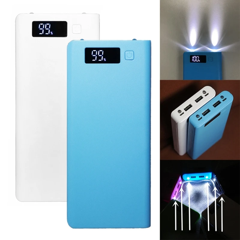 

5V Dual USB 8x 18650 Power Bank Battery Box Mobile Phone Charger DIY Shell Case