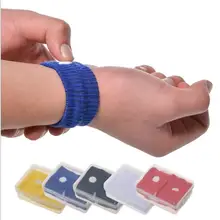 100 шт./лот(50 пар) против тошноты токсикоз движения путешествия больных браслет на запястье Автомобиля Морской самолет, 1 пара в одном пластика упаковка коробки