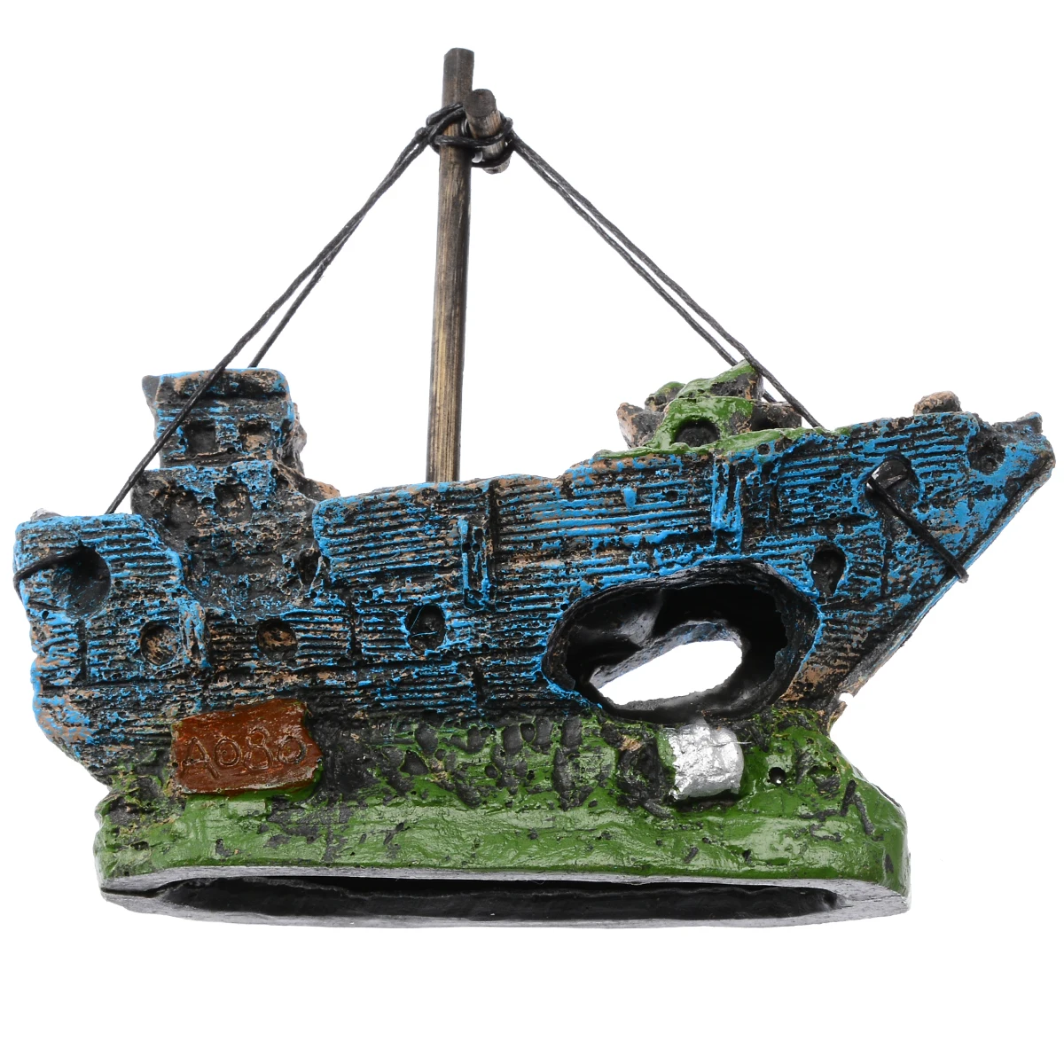 Fish Tank Resin Pirate Ship Aquarium Pirate Boat Ornaments for Home Garden  Decoration