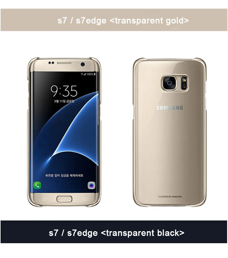 Подлинный samsung чехол для смартфона Galaxy S7 higt-качество ПК анти-капля Гальваника прозрачный чехол 3 Аксессуары