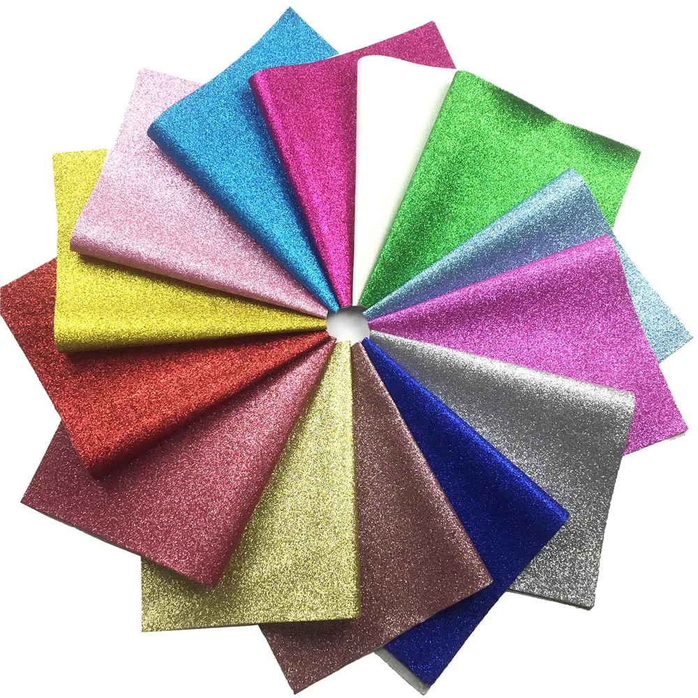 

20*30cm Gliter faux artificial Synthetic leather fabric 15 Colors Leather Sheets DIY Decorative Garment HairBow HandBag Shoes
