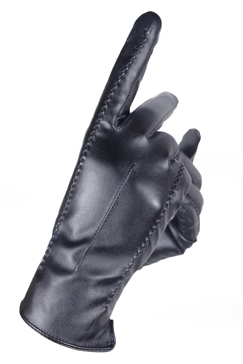 Осенне-зимние сексуальные женские утепленные перчатки из искусственной кожи с сенсорным экраном, ветрозащитные водонепроницаемые перчатки для вождения S36