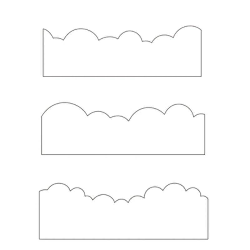 Cloud Wave Line Frame Plastic Stencil For DIY Scrapbooking Decorative Embossing DIY  Cards Crafts Plastic Template Drawing Sheet