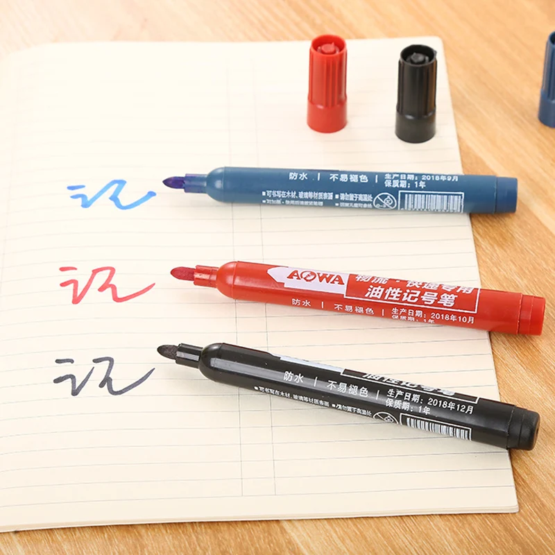 6 pcs Markers Drawing Marking Pen Waterproof Permanent Paint Pens Sharpie Manga