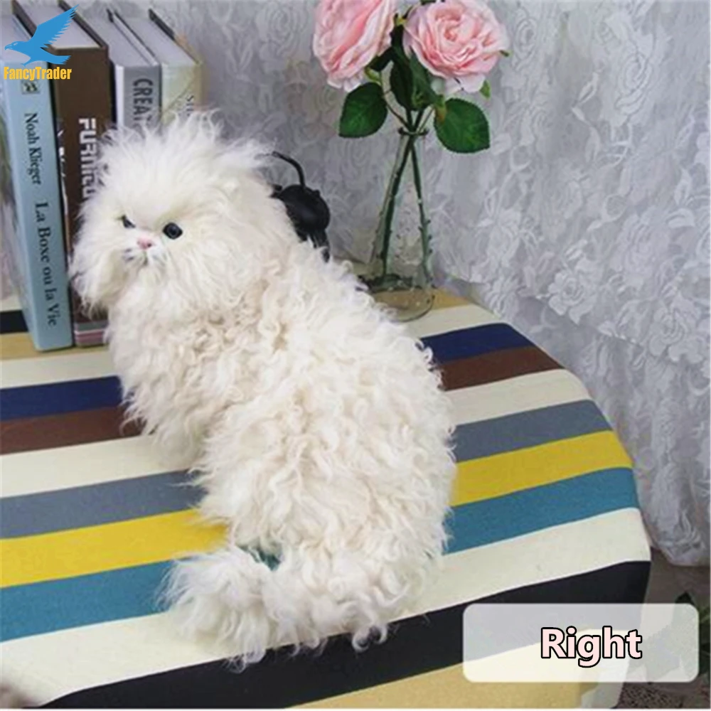 Lifelike Simulation Cute Plush Animal Toy Persian Cat As Real Decoration  (6)