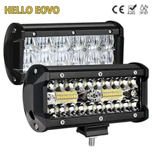 HELLO EOVO светодиодный бар 7 дюймов светодиодный световой бар рабочий свет для вождения внедорожная лодка автомобиль тягач 4x4 внедорожник ATV 12 В 24 В внедорожный