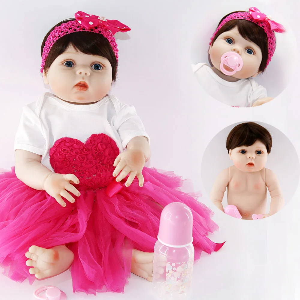 NPK 23 &quotвсего тела силикона Reborn Baby reborn куклы купаться играть дома одежда плесень