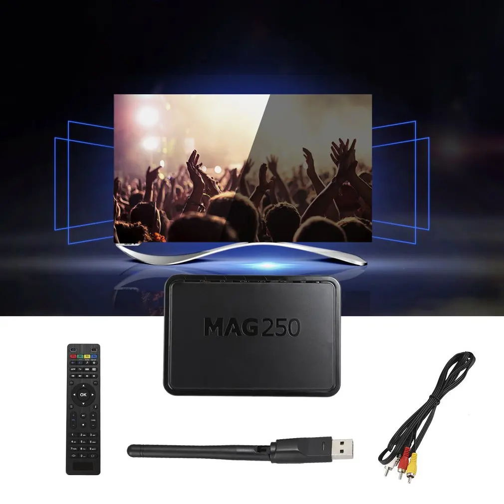 

Mag250 HD Network Set-top Box with wireless WIFI Set Top Box HDMI Composite + stereo A/V output Media Player