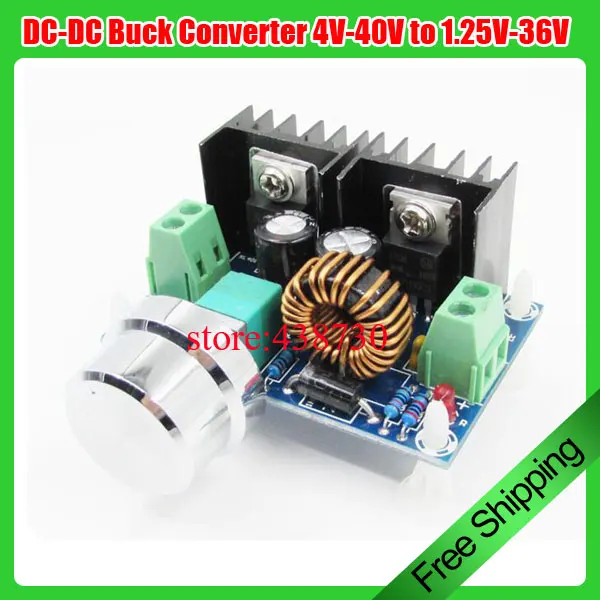 

1 Set DC-DC Buck Converter 4V-40V to 1.25V-36V 8A 100W Step-Down Voltage Power Module