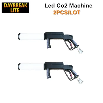 

2PCS/LOT led co2 gun handhold dj gun co2 jet RGB color change 8AA battery power supply with 3m hose for stage disco party club