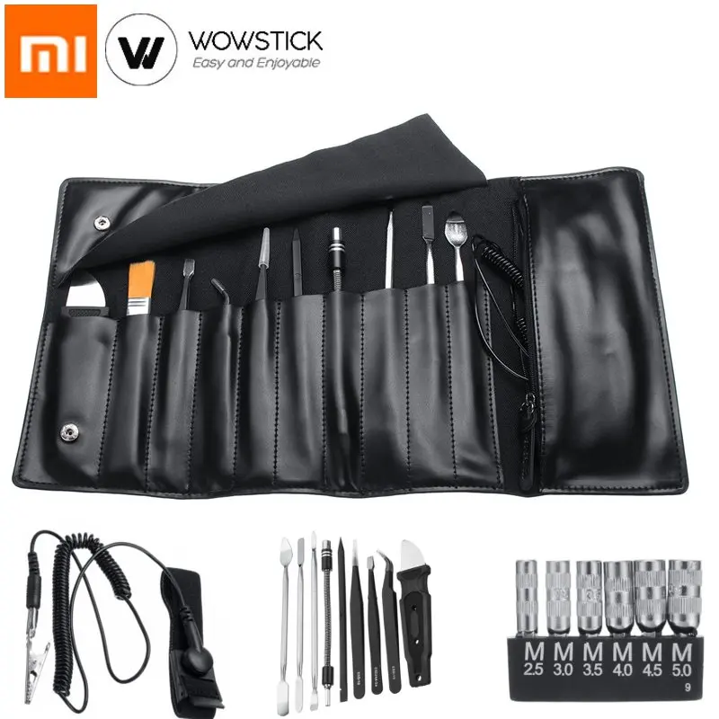 

XIAOMI Wowstick Portable 1+ Tools Kit Accessories Tweezers Scythe Cleaning Brush Anti-static Wrist Strap for DIY Repair Tool