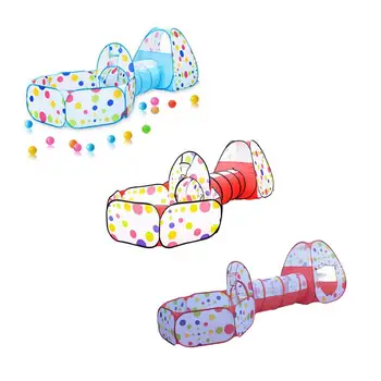 

Children's Tent Game House 3 In 1 Tunnel Baby Toy Folding Shot Marine Ball Pool (Ocean Ball Purchased Separately)