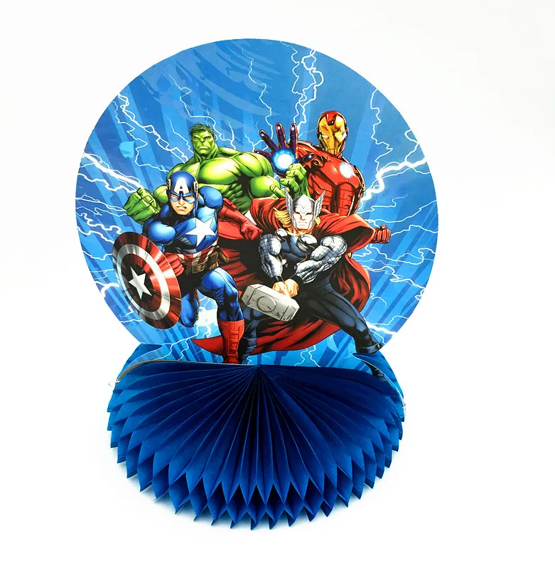 

1pcs/lot avengers theme table decoration cartoon table display kids favors birthday party supplies the avengers center display