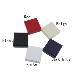 Новые 5 шт/упаковка, цветная коробка приятного вида 5x5x3 см бежевый/красный/белый/крафт-бумага синего цвета коробка для