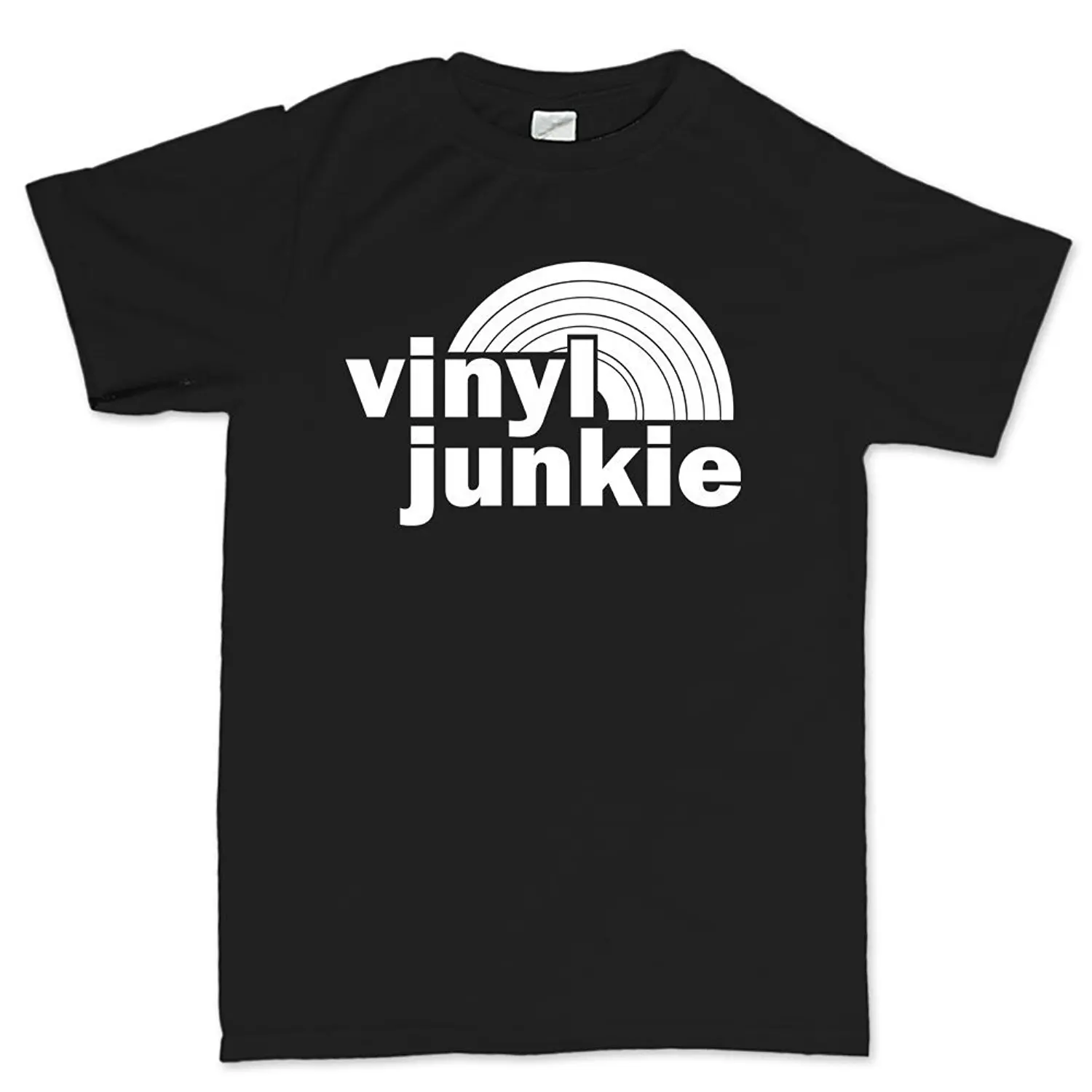 Record Album New 12 Inch Vinyl Junkie LP Retro T Shirt New Short Sleeve Round Collar Mens T ...