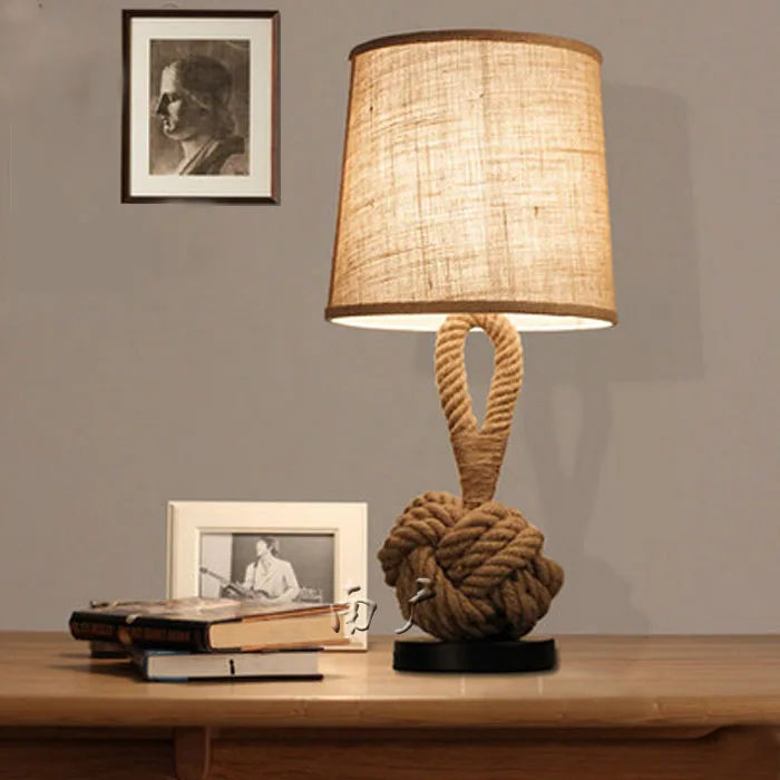 

table lights individuality linen+ Cloth industrial bedroom study room living room bar home decoration table lamps GY57
