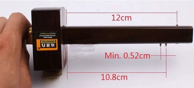 Luxury British Indonesia Ebony+Pure Copper Wearproof Carpenter Woodworking Tool 8INCH Screw Cutting Gauge Mark Scraper Scribers