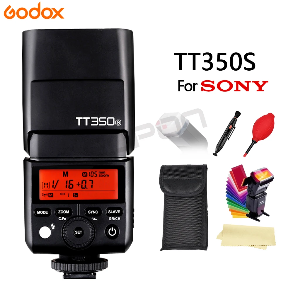 Беспроводная вспышка Godox TT350S 2 4G 1/8000s TTL GN36 для камеры Sony A7 A7R A7S II A6500 A6000|speedlite flash|flash