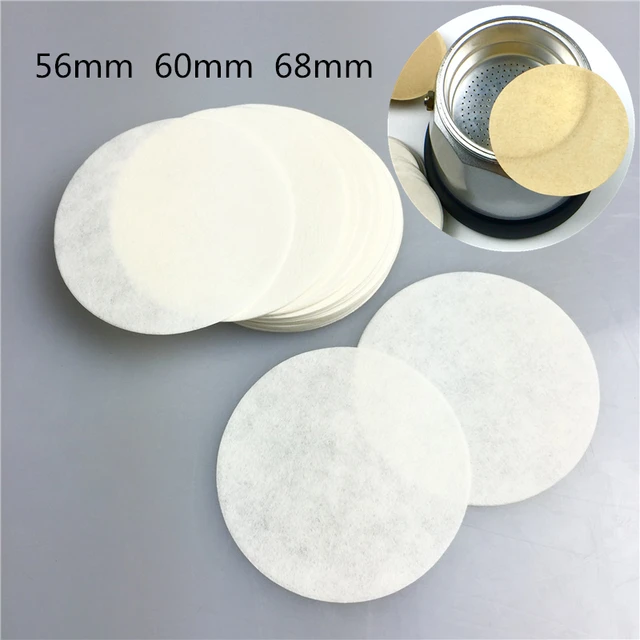400PCS Round Coffee Filter Paper 56mm 60mm 68mm For Espresso Coffee