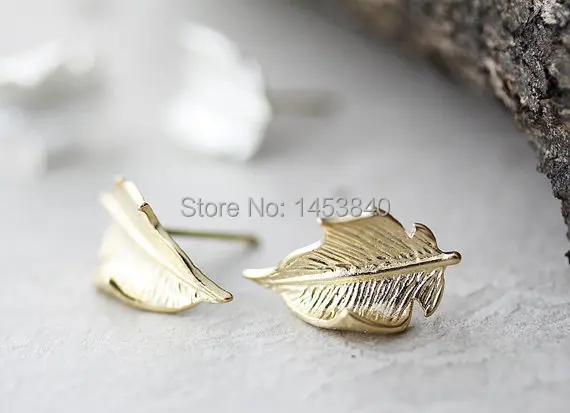 

Оптовая продажа, серьги в виде листьев, задняя фотография, Классический Природный лес, 12 лампочек