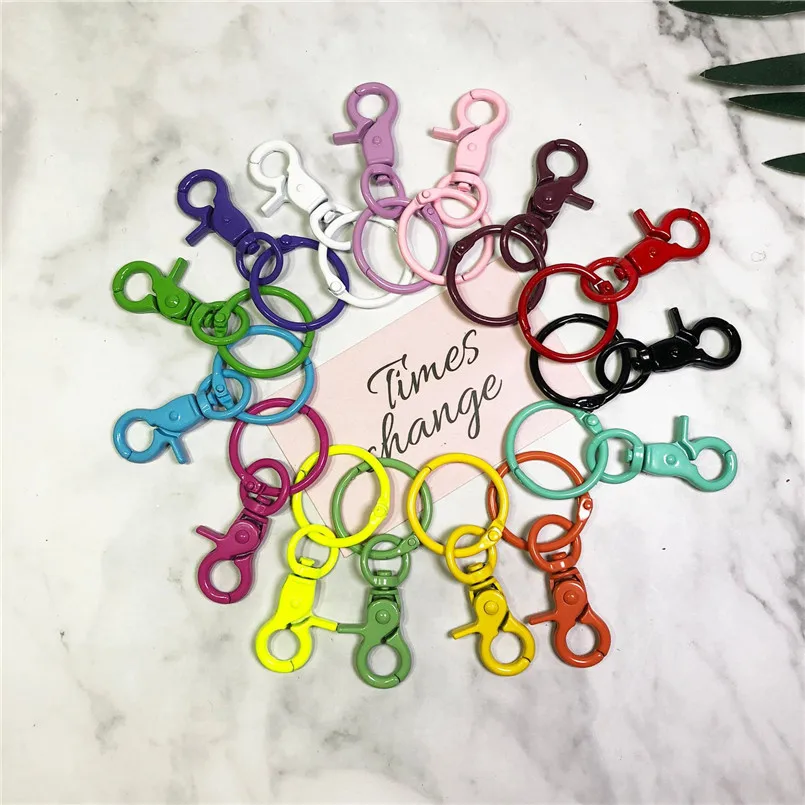 

Diy Jewelry Accessories Keychains Color Paint Lobster Buckle Key Chain Handmade DIY Key Ring Keychains For Women Fashion Jewelry