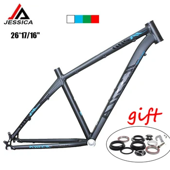 

JESSICA 26er 16/17 inches Mountain Bike Frames MTB Frame Bicycle Superlight Straight Tube 44mm Frameset BSA 68mm