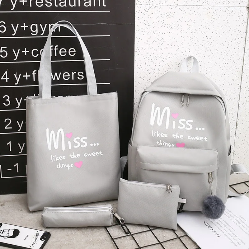MoneRffi 4 шт./компл. женские рюкзаки Bolsas Mochilas нейлоновая сумка для мальчиков и