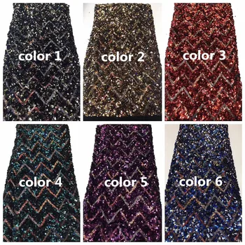 

Cyndi-6.2306 fashionable sequins tulle embroidery french net lace fabric for party dress