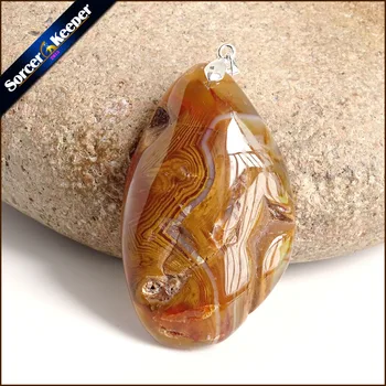 

Collier Femme & Men Jewelry Natural Agates Cluster Gem Stone Polished Faceted Beads Pendant Necklace Gifts For Women Retro US286