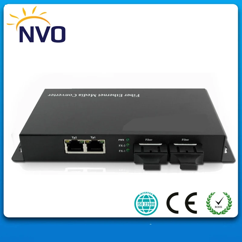 

SM Duplex External Power Supply Euro Charger SC 2RJ45 20KM 10/100/1000M Ethernet WDM Media Fiber Optic Converter