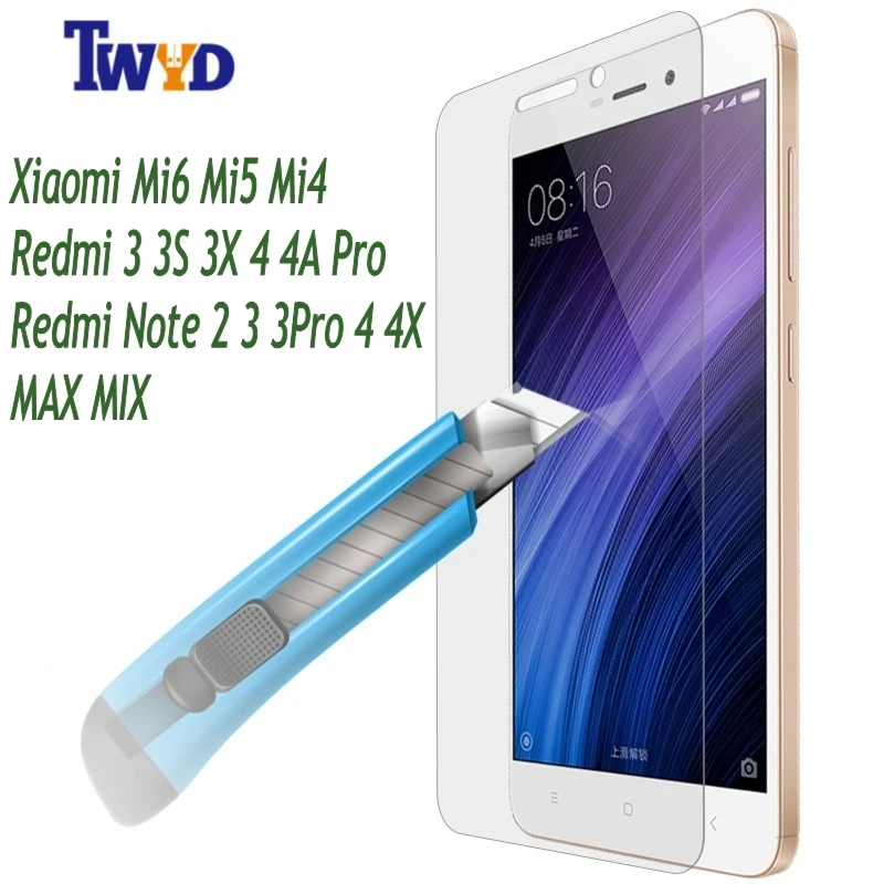 Закаленное стекло 4 шт./лот для Xiaomi Redmi 5A 4A Pro 3 3s 5 Plus Note 4X Mi5 Mi6 защитная пленка
