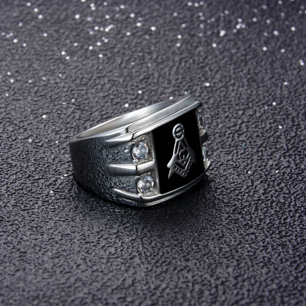 Хип-хоп золотой серебряный цвет масонский перстень для мужчин модные ювелирные изделия мужские кольца Anel