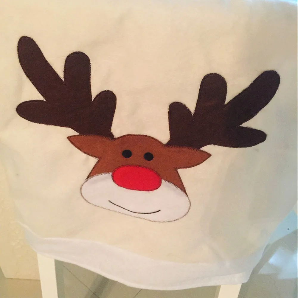 

2019 Year Santa Claus Chair Set Christmas Decoration Family Elk Chair Chair Cover Christmas Decorations For Home New Year 2020
