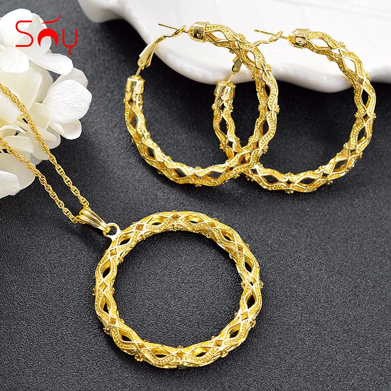 

Sunny Jewelry Big Jewelry Sets For Women Necklace Earrings Pendant Romantic Jewelry Findings For Wedding Birthday Jewelry Gifts