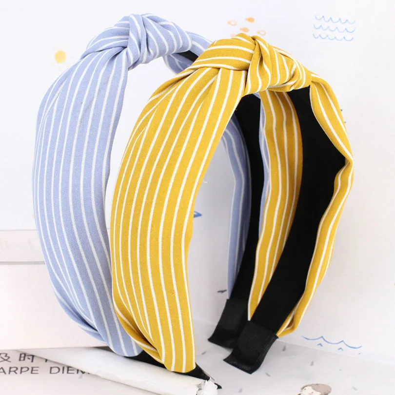 

Haimeikang Women Stretch Twist Headband Striped Hairbands Sport Yoga Head Wrap Bandana Headwear Hair Accessories 2018 New