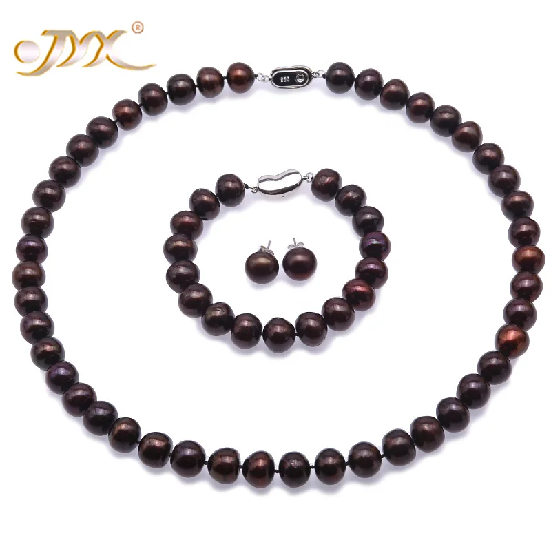 JYX Pearl Jewelry Set-Big Size 10.5-11.5mm Flat Coffee Freshwater Pearl Necklace 925 Sterling Silver Earrings Bracelet 19"/7.5
JYX Pearl Jewelry Set-Big Size 10.5-11.5mm Flat Coffee Freshwater Pearl Necklace 925 Sterling Silver Earrings Bracelet 19"/7.5