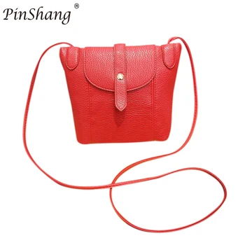

PinShang Women Teen Xmas Gift Fashion Retro PU Satchel Handbag Oblique Cross Single Shoulder Bag 2017 retro function ZK30