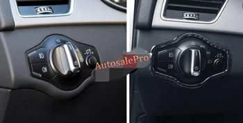 

Carbon Fiber Inner Console Head Light Switch Button Cover Trim For Audi A4 B8 2008 2009 2010 2011 2012 2013 2014 2015