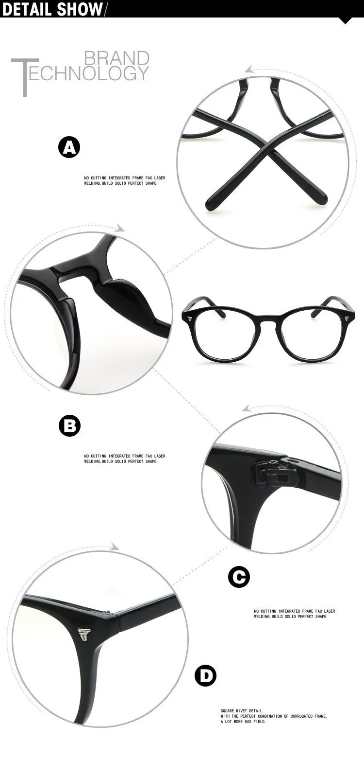 Vintage Fashion Eyeglasses Eye Glasses Frames For Women Men clear lens glasses Computer Optical Glasses spectacle Eyewear Frames (8)