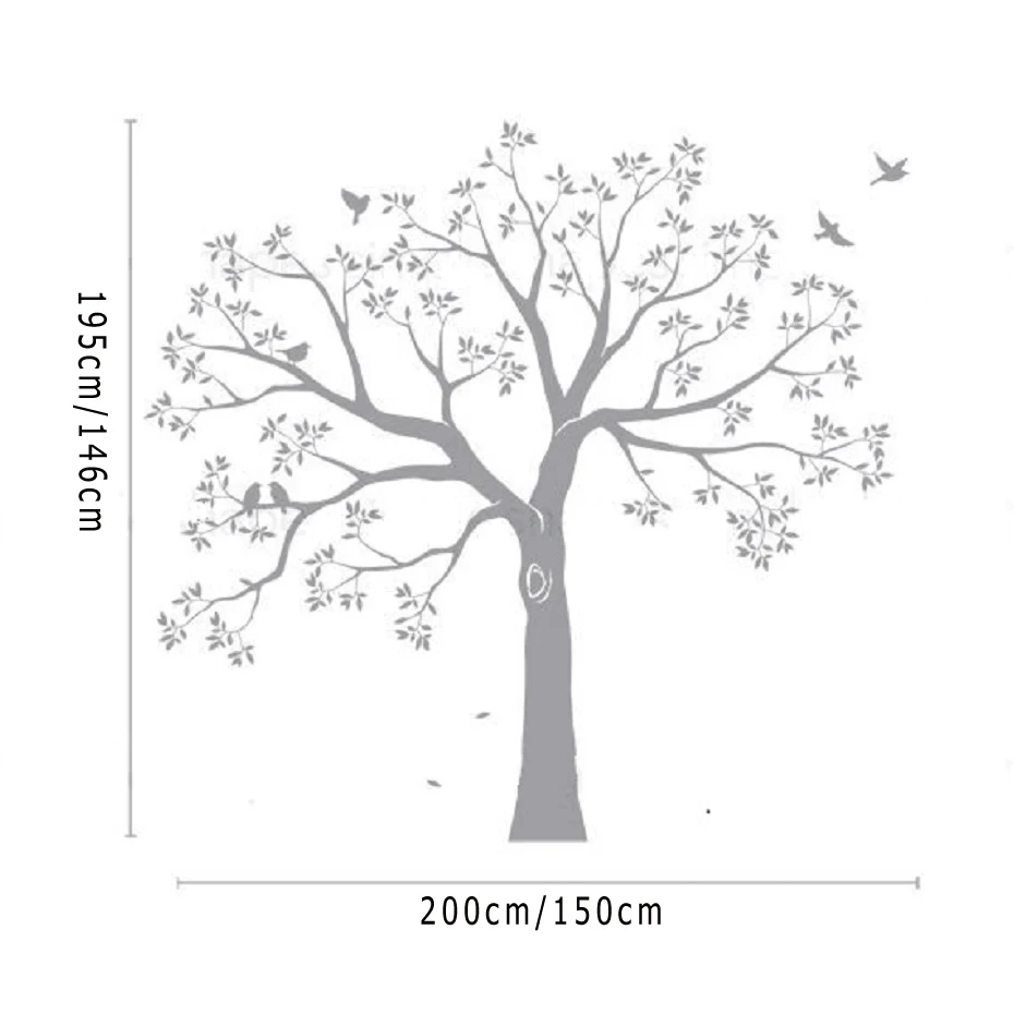 Большой питомник Рамка Дерево Птицы Стены Стикеры s дерево наклейки плакат росписи детская Стикеры для детской комнаты украшения домашнего декора