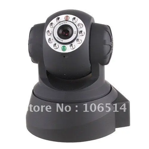 Free shiping Wireless IP Camera webcam Web Camera Wifi Network IR NightVision P/T Rotation EasyN With Color BOX